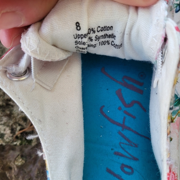 Beautiful floral Spring pair of Blowfish Malibu vegan sneaks, sz 8 in EUC - Picture 6 of 12
